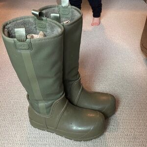 UGG Kids Olive Green Tall Winter Rain Boots